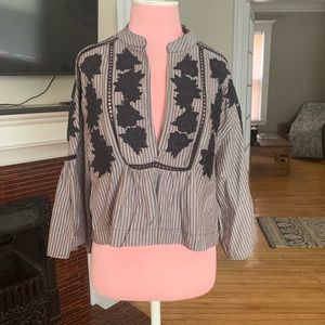 Free People embroidered blouse